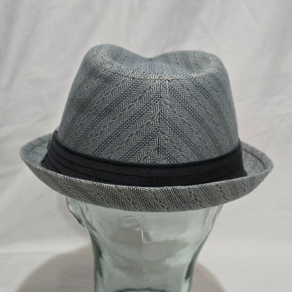 Goorin Bros.  Blue Gray Striped Geo Fedora 100-2357 - Sz M* - Picture 3 of 7